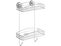 Wenko Nástenná polička Vacuum-Loc chróm, 2 poschodia