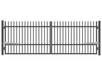 JARMEX Dvojkr. brána ROMA s pohonom a stĺpikmi, antracit RAL7016, 1400x3970mm JARMEX Dvojkr. brána ROMA s pohonom a stĺpikmi, antracit RAL7016, 1400x3970mm