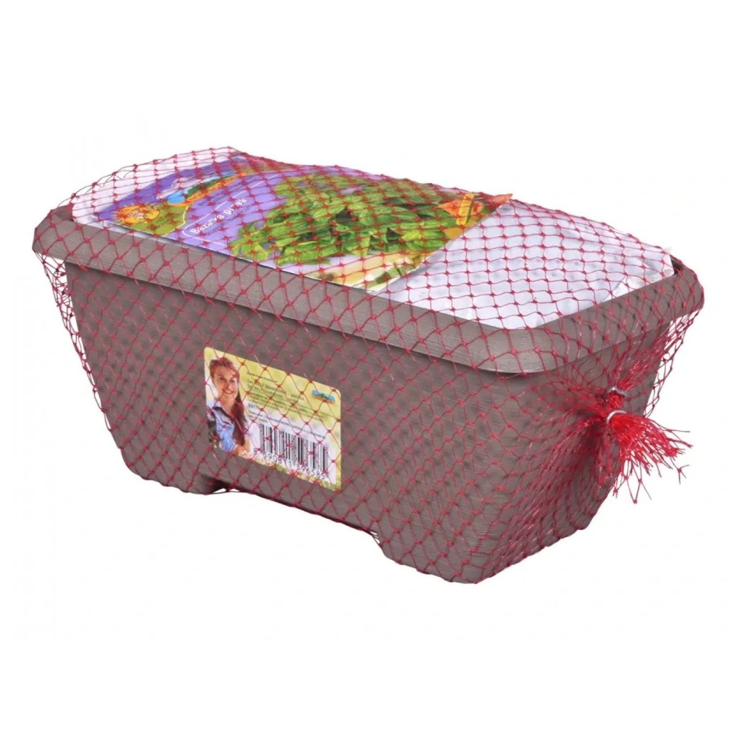 E-shop NOHEL GARDEN Truhlík MINIZAHRÁDKA - BAZALKA substrát + osivo, 22 cm