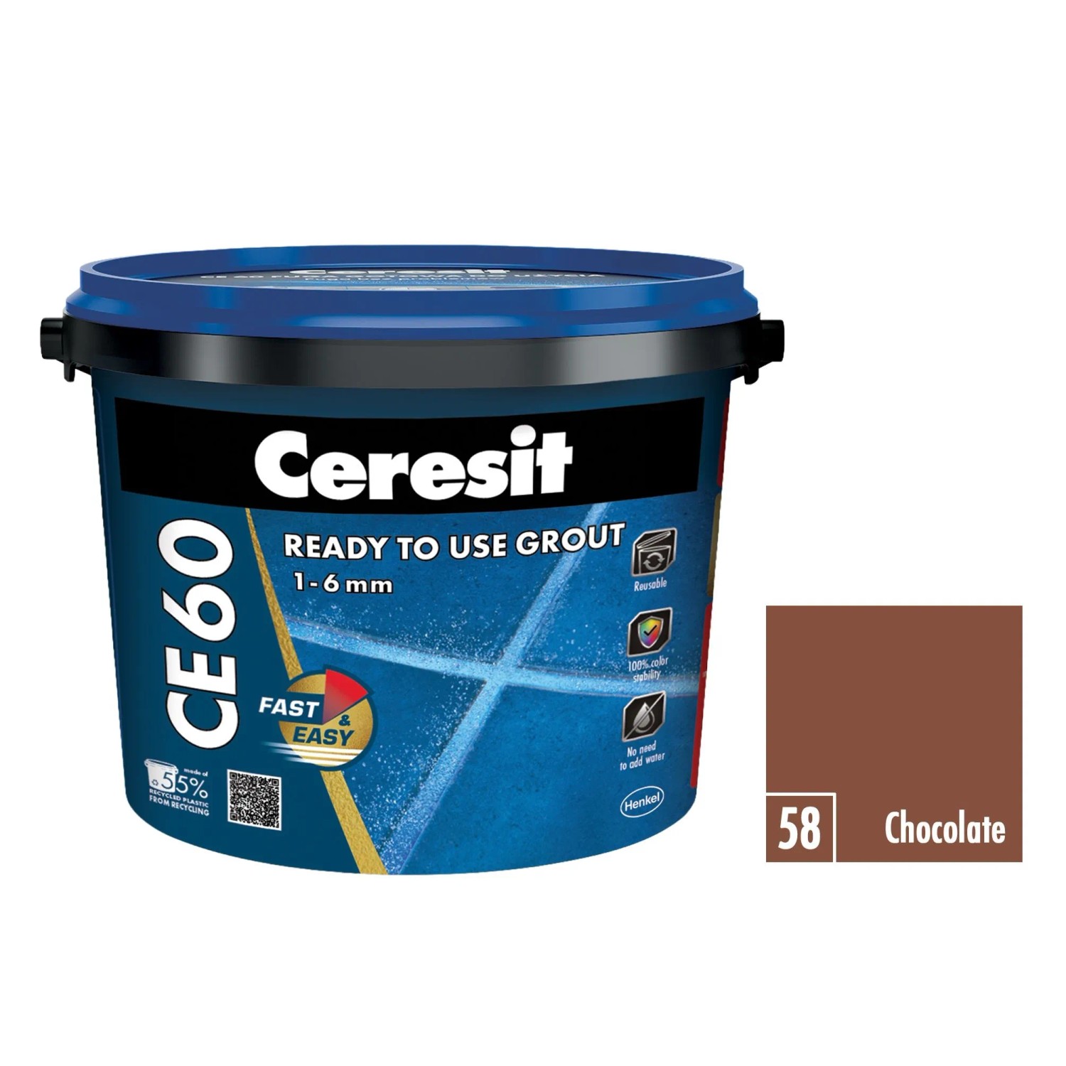 E-shop Ceresit Škárovacia hmota pripravená na okamžité použitie CE 60 chocolate 2 kg