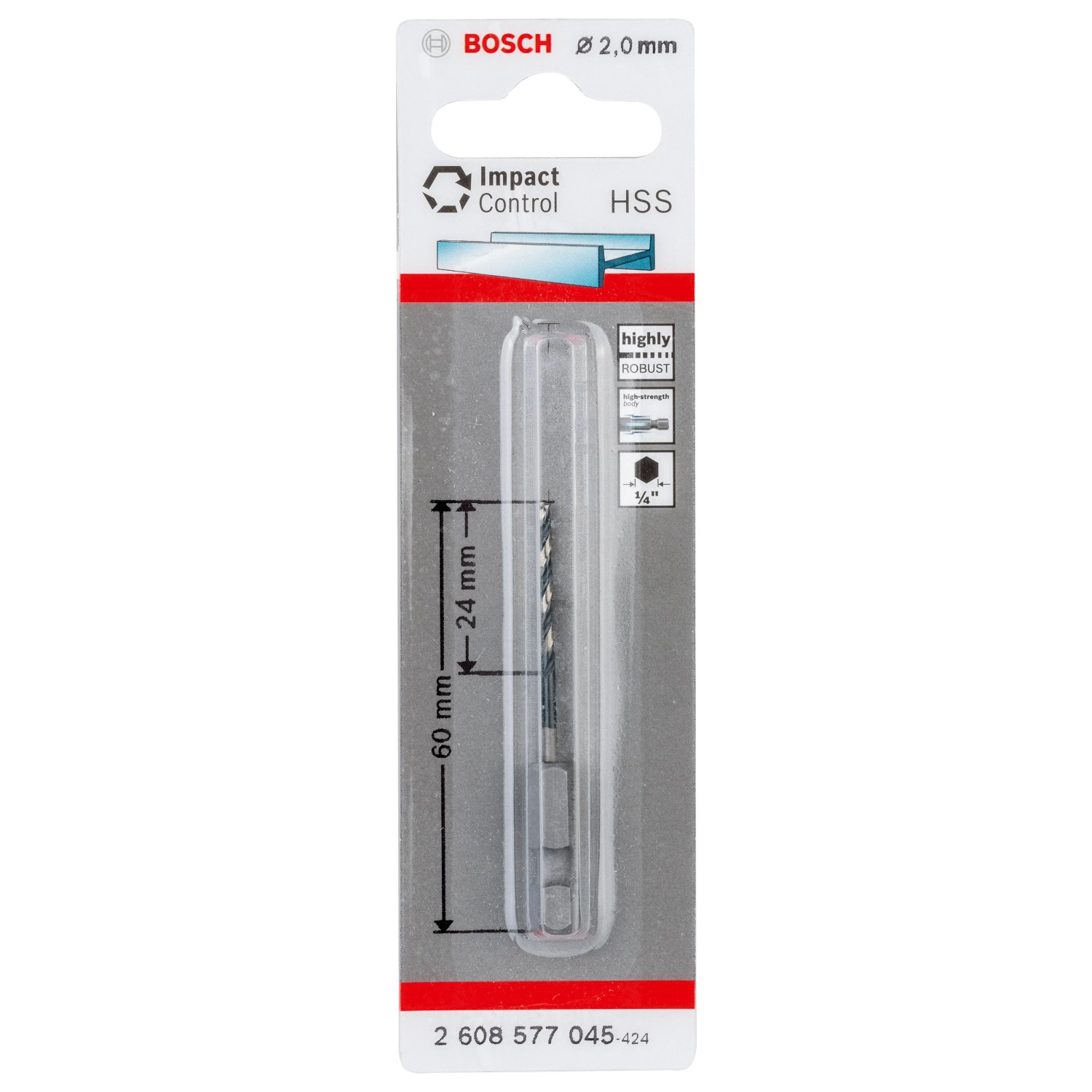 E-shop Bosch Špirálový vrták HSS Impact Control 2 x 24 x 60 mm