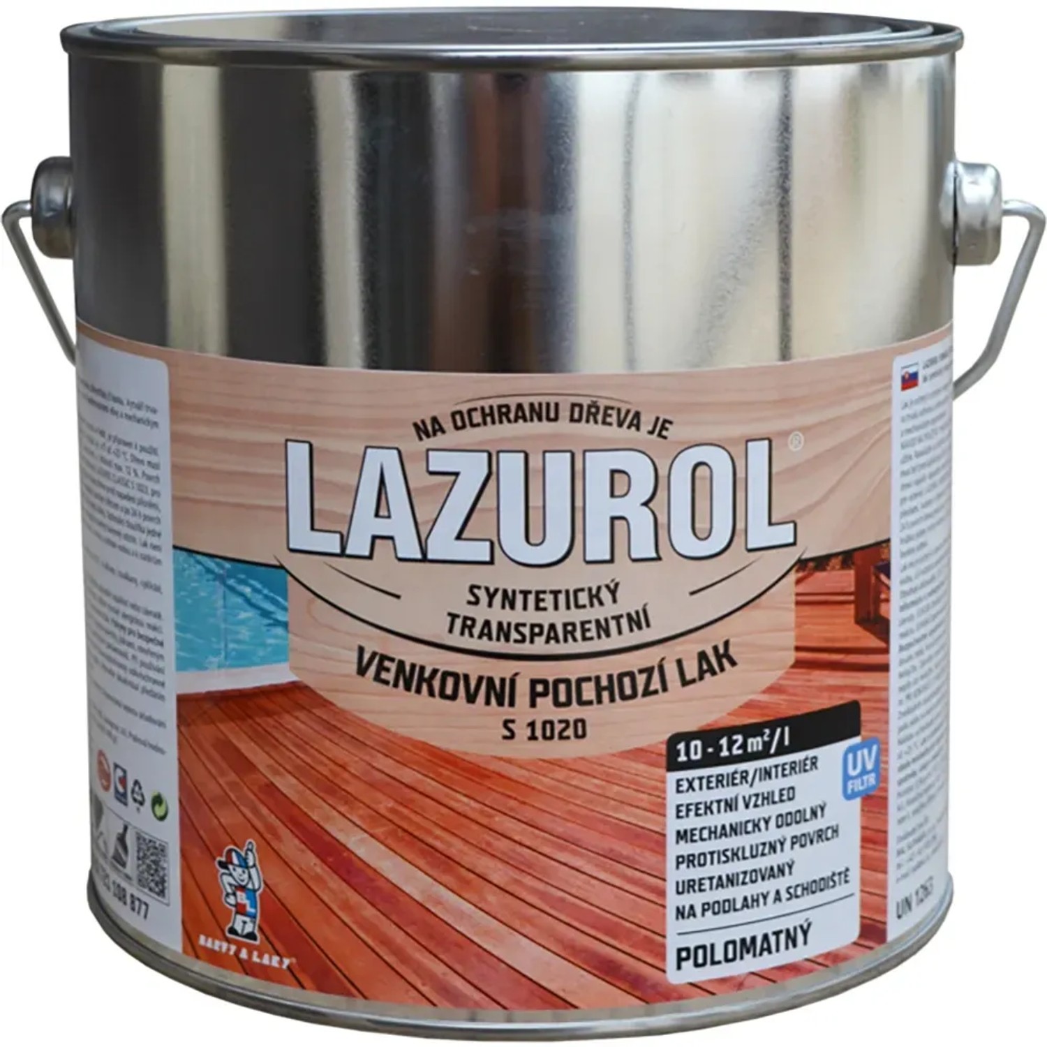 E-shop Lazurol Lak vonkajší pochôdzny S1020 transparentný 2,5 l