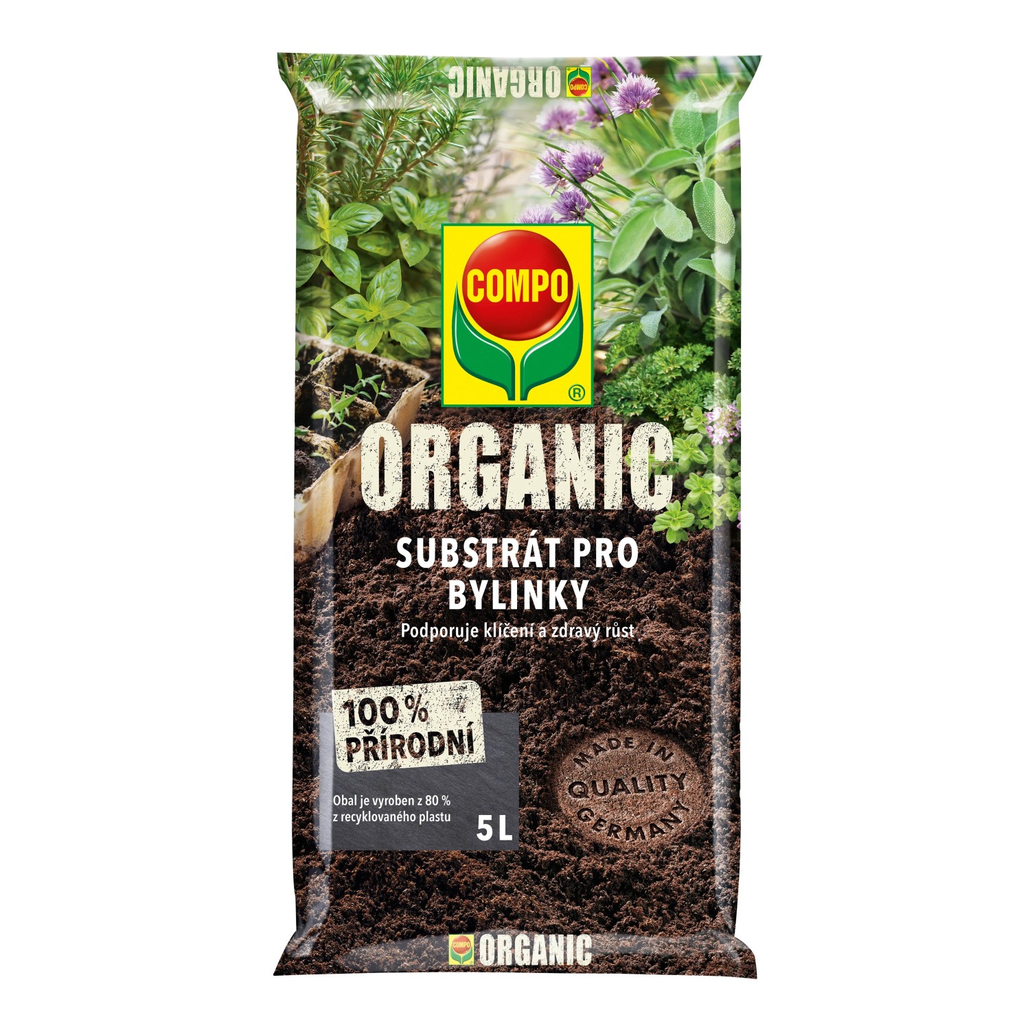 E-shop COMPO ORGANIC Substrát pre bylinky a výsev 5 l