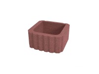 DITON Svahová tvarovka hladká červená 29,5 x 29,5 x 14 cm