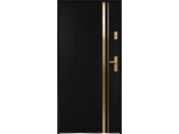 O.K. DOORS Oceľové vchodové dvere AION P55 tmavo antracitové 80 Ľ