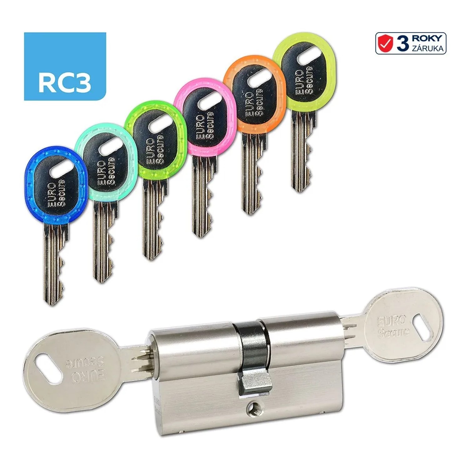 E-shop Richter Czech EURO Secure Bezpečnostná vložka 35/35BSZ, 6 kľúčov, matný nikel
