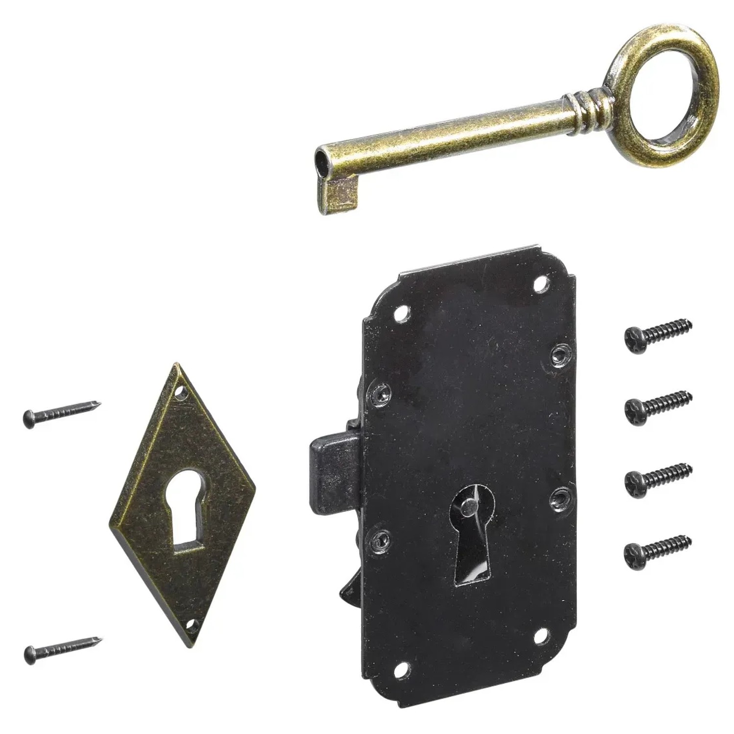 E-shop Hettich Nábytkový zámok Antique 2, 80 x 42 x 18 mm