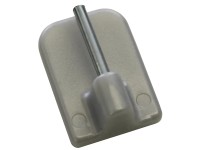 Gardinia Lepiaci hák pre vitrážovú tyč výška 11 mm strieborný