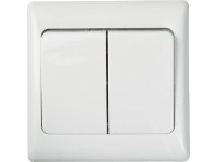 OBI Sériový vypínač Rea polárna biela vrátane rámčeku