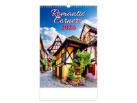 Helma 365 Nástenný kalendár Romantic Corners 2026