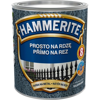 Hammerite Priamo na hrdzu farba na železné kovy kladivková hnedá 0,7 l