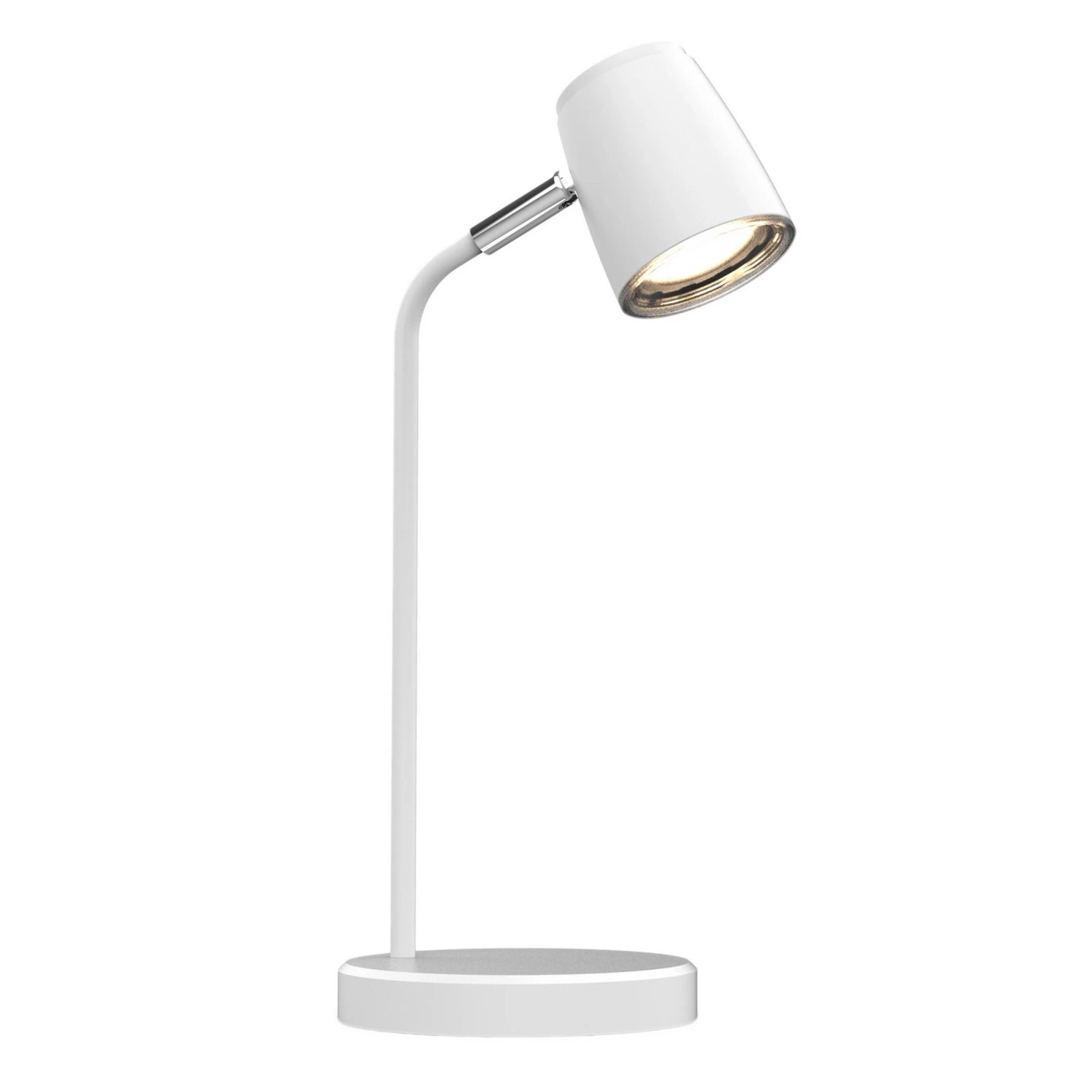E-shop Top Light LED stolná lampička s klipom MIA, biela