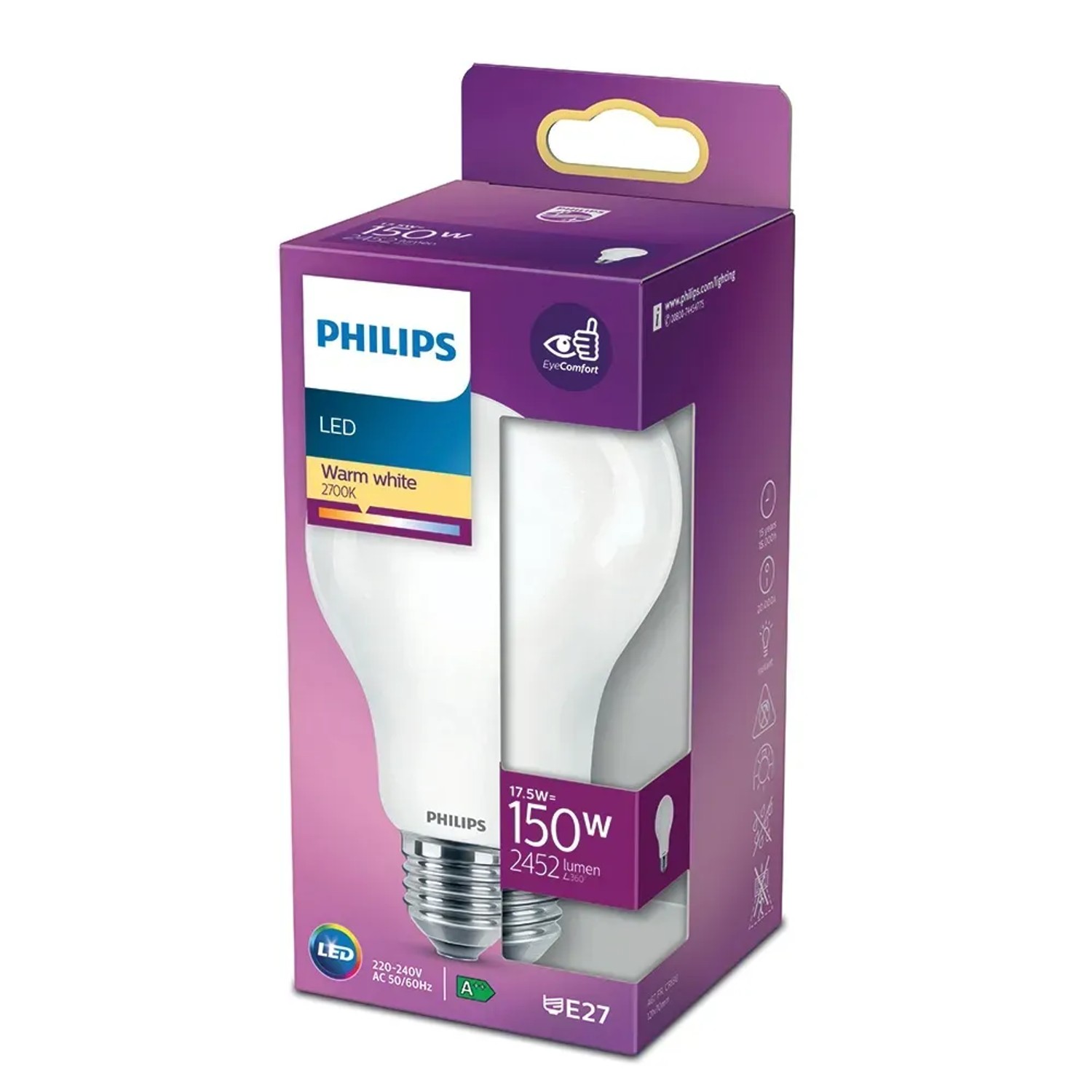 E-shop Philips Classic LED žiarovka E27, 17,5 W, 2452 lm, 2700 K