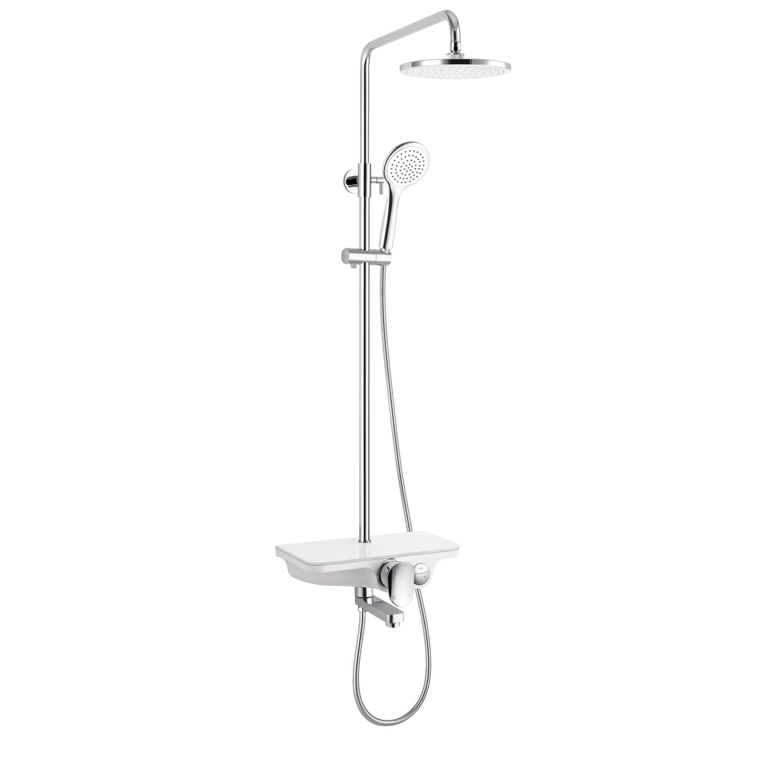 E-shop Sanotechnik Sprchový set AS703 biely 91-126 x 56,4 cm