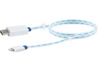 Schwaiger Apple Lightning Kábel biely svietiaci 0,8 m