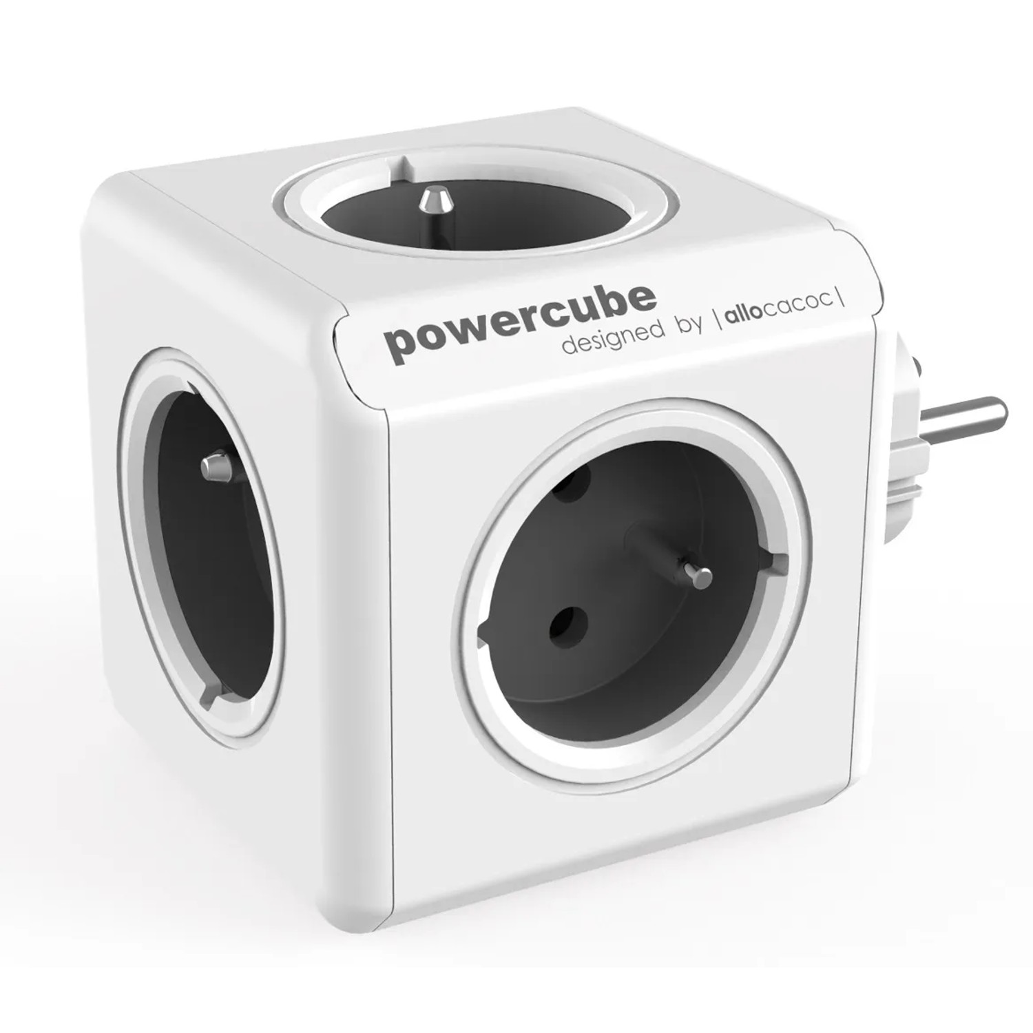 E-shop allocacoc Rozbočovacia kocka PowerCube Original, 5 zásuviek, sivá