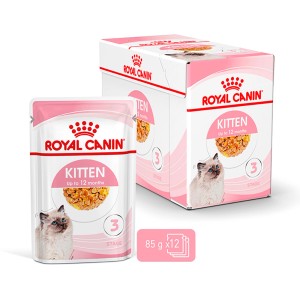 Royal Canin Kitten mokré krmivo v želé, 85g kapsička a 12ks balenie pre mačiatka do 12 mesiacov.