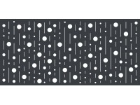 MEGACORP Dizajnové plotové pole KORÁLKY cortenová oceľ 900 x 900 mm