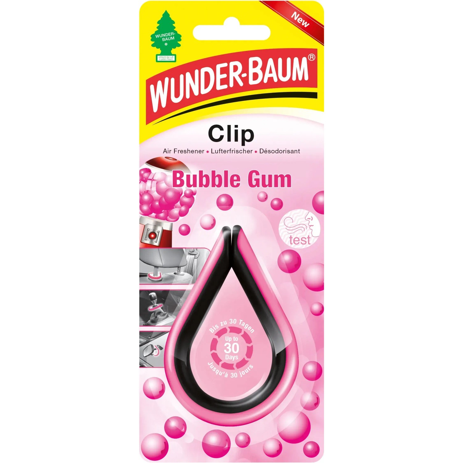E-shop Wunder-Baum Osviežovač vzduchu do auta Clip Bubble Gum 1 ks
