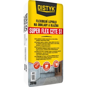 Flexibilné lepidlo na obklady a dlažby t.b.t. Super Flex C2TE S1 v 20 kg vreci.