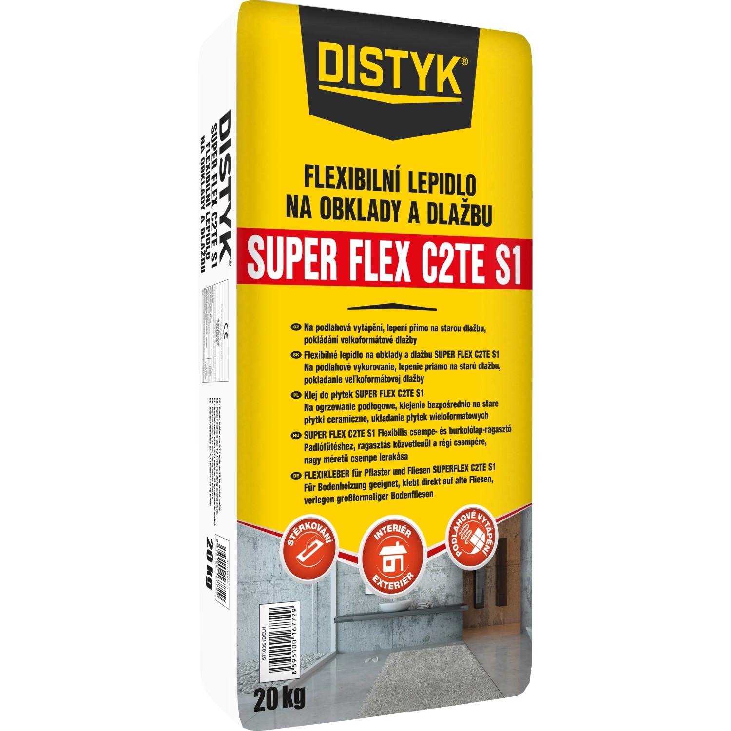 E-shop DISTYK Flexibilné lepidlo na obklady a dlažbu SUPER FLEX C2TES1 20 kg