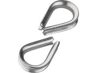 LUX-TOOLS Lanová očnica, nerezová oceľ, 2 ks, 8 mm