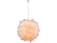 GLOBO Závesné svietidlo KATUNGA, E27, biele, pr. 60 x 130 cm