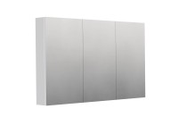 INTEDOOR Zrkadlová skriňa BEE, 3 dvere, el.zásuvka, IP44, š. 120cm, biela mat