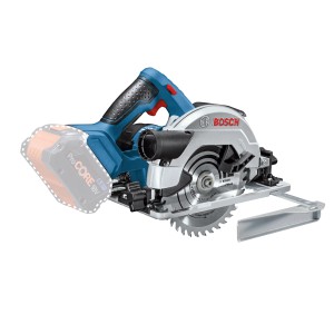 Akumulátorová okružná píla Bosch Professional GKS 18V-57 G s pílovým kotúčom a L-Boxx.