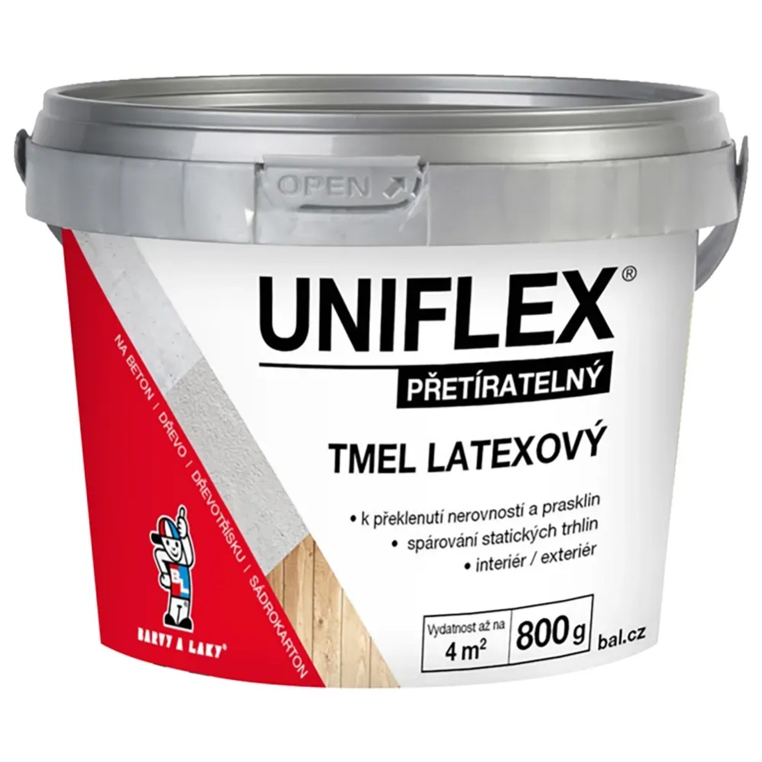 E-shop UNILFEX Latexový tmel na sadrokartón, murivo a drevo, 800 g