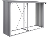 Biohort Stojan na drevo WoodStock 300 strieborný, 300,7 x 102 x 199 cm