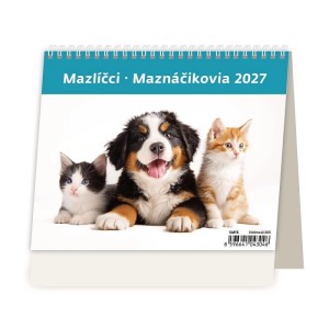 Helma 365 Stolový týždenný kalendár 2027 Maznáčikovia 17,1 x 13,9 cm