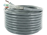 Schwaiger Sieťový kábel CAT 6a sieťový kábel S/FTP 10 m sivý