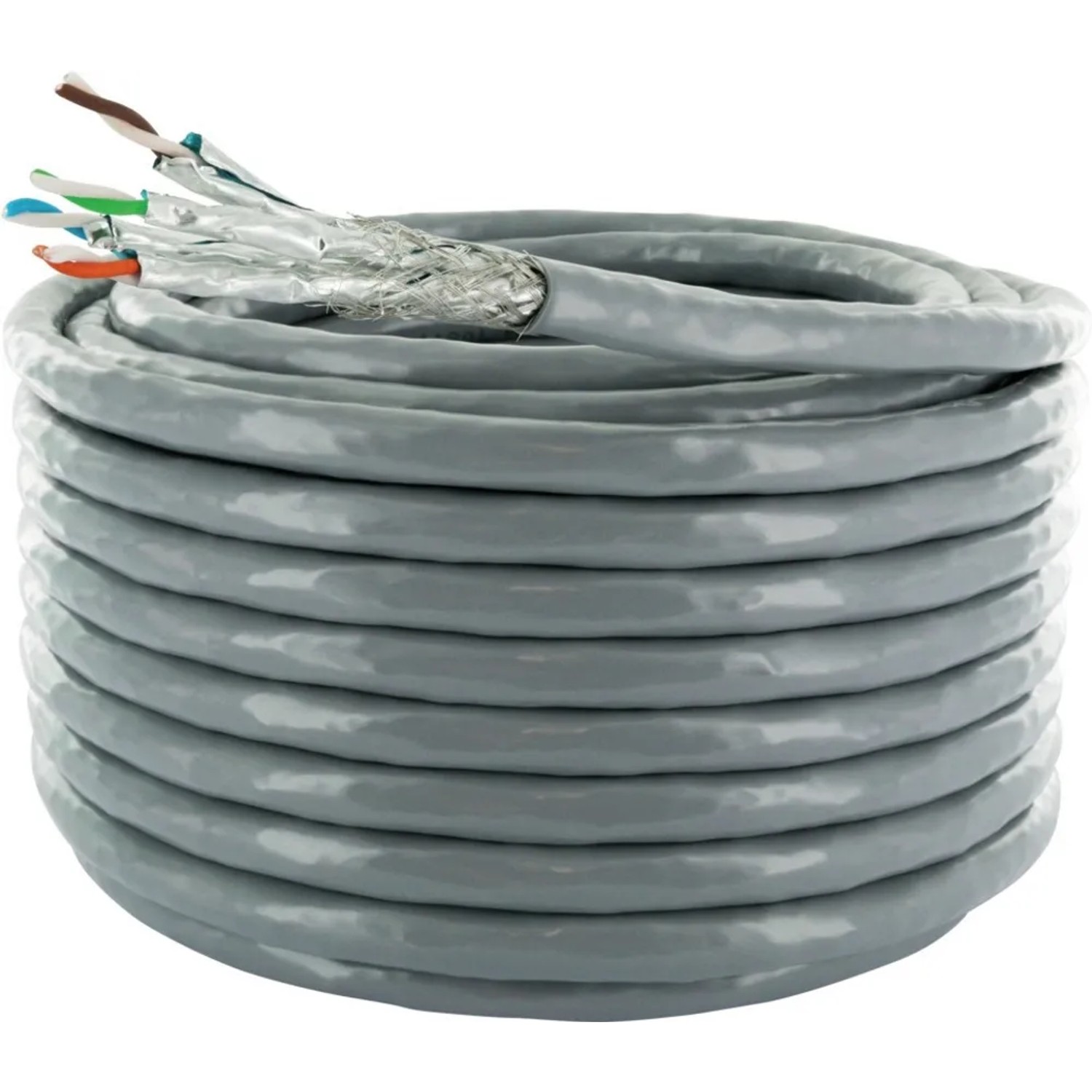 E-shop Schwaiger Sieťový kábel CAT 6a sieťový kábel S/FTP 10 m sivý