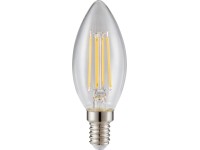 LED žiarovka filament E14 C35 4,2 W 470lm 2700K, číra, 2 ks LED žiarovka filament E14 C35 4,2 W 470lm 2700K, číra, 2 ks