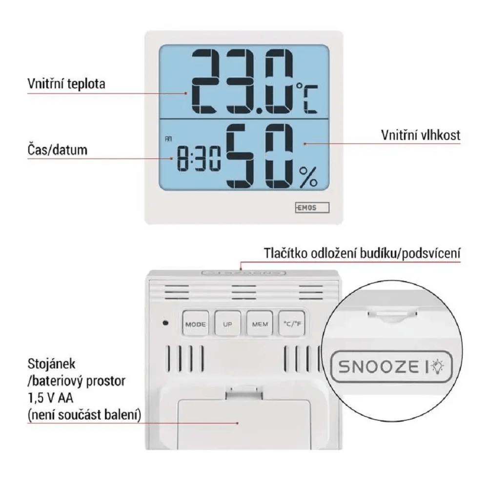 EMOS Digital Thermometer & Hygrometer E0114 | Shopping in EU