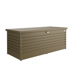 Biohort FreizeitBox 180 bronzovo-metalická. Robustný univerzálny box z oceľového plechu s drážkovaním a zámkom.