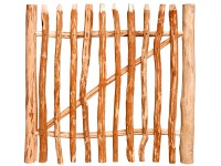 Floraworld Planková záhradná bránka, prírodný gaštan, 3-4 cm, 90 x 100 cm