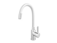 Novaservis Stojanková drezová batéria Ferro Flexi 70710 biela-chróm