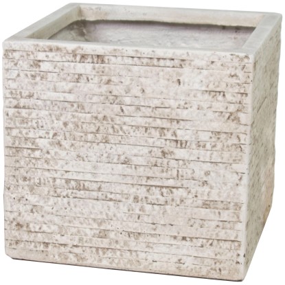 Mega Collections Kvetináč Utah Cubi púštna béžová 27 x 27 x 28 cm