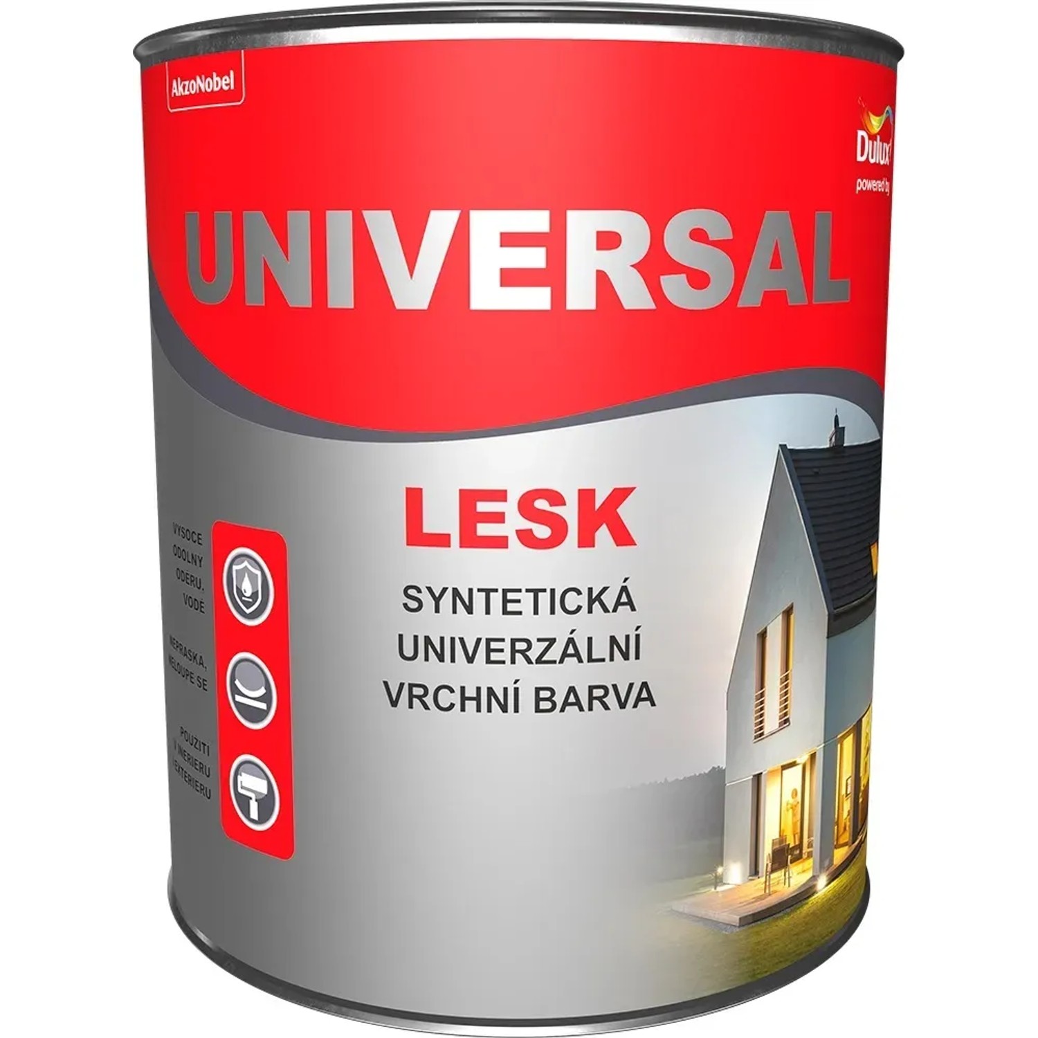 E-shop Dulux Vrchná farba na drevo a kov UNIVERSAL LESK 1000 biela 0,75 l