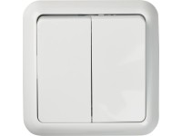 OBI Sériový vypínač Penelope polárne biely vrátane rámčeka