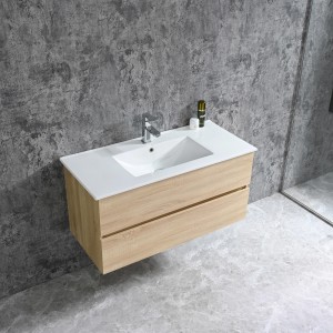 Sanotechnik Corbo 100 cm umývadlová skrinka, matná hnedá, s dvomi zásuvkami s tichým zatváraním.