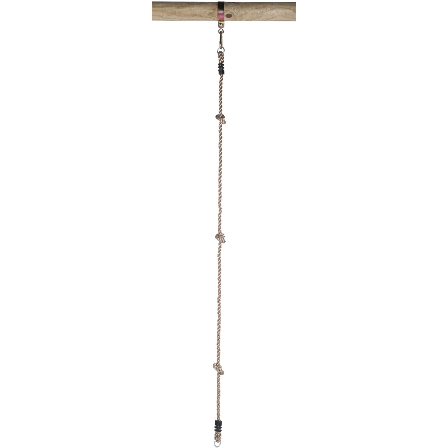 E-shop SwingKing Šplhacie lano s 3 uzlami a 2 kruhmi, 190 cm