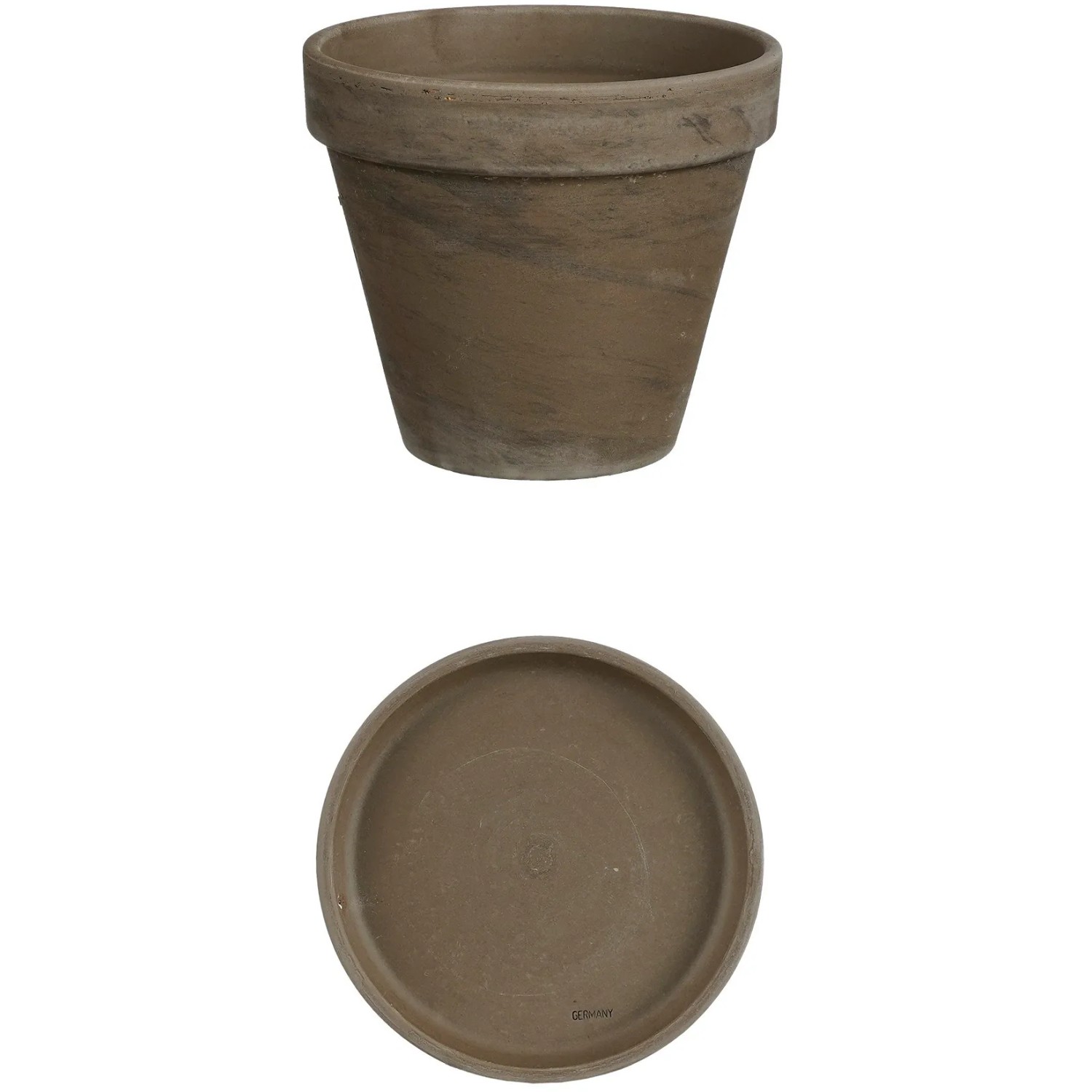 E-shop Mica Decorations Kvetináč s miskou Stan, sivý, 11,5 x 13,5 cm, 3 prevedenia