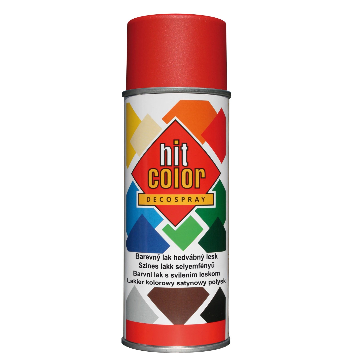 E-shop hitcolor Dekoratívny lak v spreji hodvábny lesk RAL 3000 ohnivo červený 400 ml