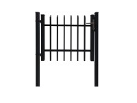 Dekoratívna jednokrídlová bránka Porto na zabetónovanie antracit 120 x 100 cm