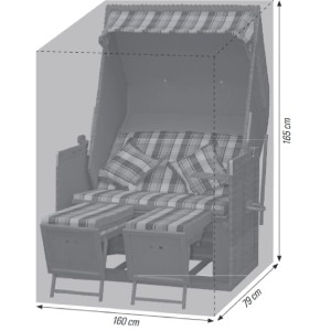 Ochranný kryt Acamp pre plážové koše do 160 cm, vodotesný a odolný proti roztrhnutiu.