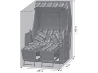 acamp Ochranný obal pre plážové koše do 160 x 79 x 165 cm
