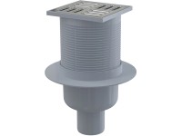Alcadrain Podlahová vpusť 105 x 105/50 mm priama mriežka nerez
